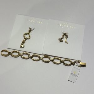 Kendra Scott Go Beyond Charm Bracelet Set Vtg Gold